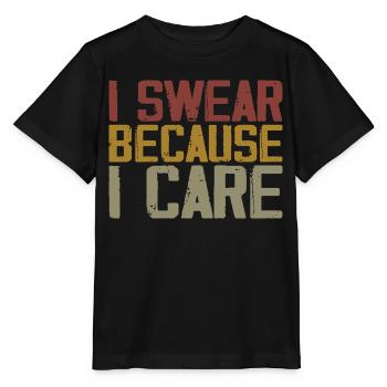 I Swear Because I Care - Stanley/Stella MINI CREATOR Kids’ T-Shirt - black - Front - Mikhail (115cm)