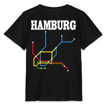 Hamburg subway subway - Stanley/Stella MINI CREATOR Kids’ T-Shirt - black - Front - Mikhail (115cm)