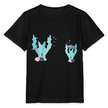 Muscheln und Korallen - Stanley/Stella Kinder T-Shirt MINI CREATOR  - Schwarz - Vorne - Mikhail (115cm)