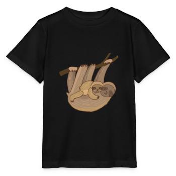 Sloth | Bestseller | - T-shirt bio MINI CREATOR Stanley/Stella Enfant - noir - Devant - Mikhail (115cm)