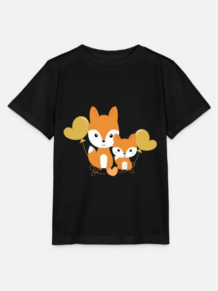 süße Füchse - Stanley/Stella Kinder T-Shirt MINI CREATOR - Schwarz