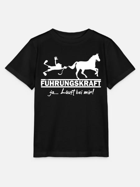 Führungskraft Westernreiten Pferd Reiterin QH - Stanley/Stella Kinder T-Shirt MINI CREATOR - Schwarz