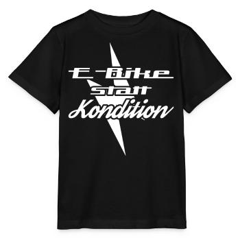 E bike instead of condition - Stanley/Stella MINI CREATOR Kids’ T-Shirt - black - Front - Mikhail (115cm)