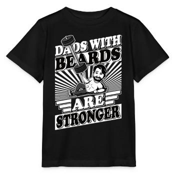 Geschenkidee für Papa Opa und Onkel mit Bart - Stanley/Stella Kinder T-Shirt MINI CREATOR  - Schwarz - Vorne - Mikhail (115cm)