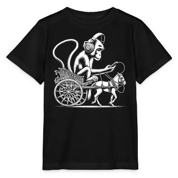 Groove-Monkey - Stanley/Stella Kinder T-Shirt MINI CREATOR  - Schwarz - Vorne - Mikhail (115cm)