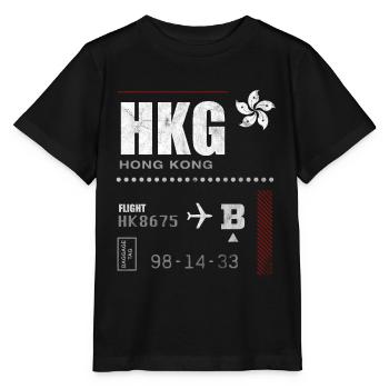 Hongkong-Flughafen-Tag - Stanley/Stella Kinder T-Shirt MINI CREATOR  - Schwarz - Vorne - Mikhail (115cm)
