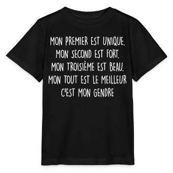 Mein Schwiegersohn sieht gut aus - Stanley/Stella Kinder T-Shirt MINI CREATOR  - Schwarz - Vorne - Mikhail (115cm)