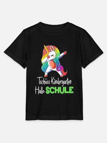 Einhorn Tschüss Kindergarten Einschulung 2019 - Stanley/Stella Kinder T-Shirt MINI CREATOR  - Schwarz