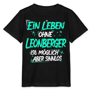 Leonberger - Stanley/Stella Kinder T-Shirt MINI CREATOR  - Schwarz - Vorne - Mikhail (115cm)