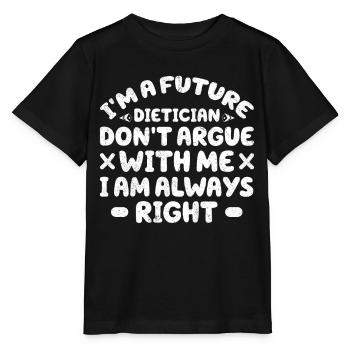 Je suis un futur diététicien Ne discutez pas - T-shirt bio MINI CREATOR Stanley/Stella Enfant - noir - Devant - Mikhail (115cm)