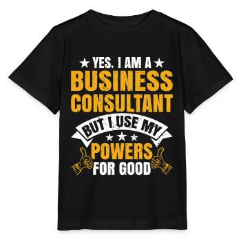 Oui, je suis un consultant en affaires - T-shirt bio MINI CREATOR Stanley/Stella Enfant - noir - Devant - Mikhail (115cm)