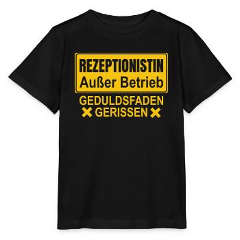 Rezeptionistin Außer Betrieb - Stanley/Stella Kinder T-Shirt MINI CREATOR  - Schwarz - Vorne - Mikhail (115cm)