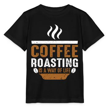 Coffee Roasting Is A Way Of Life - Stanley/Stella MINI CREATOR Kids’ T-Shirt - black - Front - Mikhail (115cm)