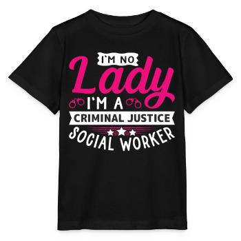 Criminal Justice Social Worker - Stanley/Stella MINI CREATOR Kids’ T-Shirt - black - Front - Mikhail (115cm)