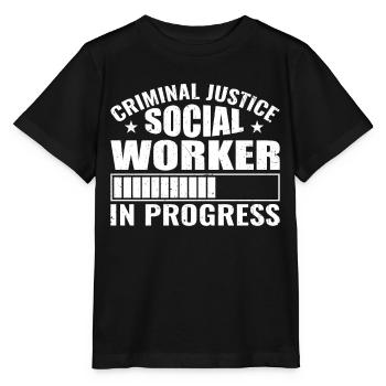 Future Community Social Worker - Stanley/Stella Kinder T-Shirt MINI CREATOR  - Schwarz - Vorne - Mikhail (115cm)