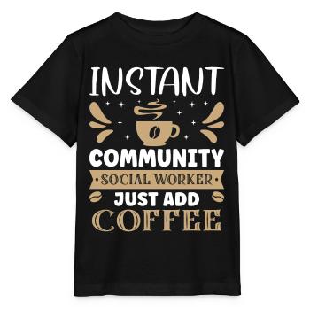Instant Community Social Worker - Stanley/Stella Kinder T-Shirt MINI CREATOR  - Schwarz - Vorne - Mikhail (115cm)