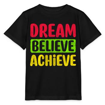 Motivate Inspire Encouragement Positivity Slogan - Stanley/Stella MINI CREATOR Kids’ T-Shirt - black - Front - Mikhail (115cm)