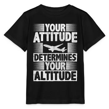 Votre attitude détermine votre motivation en altitude - T-shirt bio MINI CREATOR Stanley/Stella Enfant - noir - Devant - Mikhail (115cm)