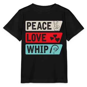 Peace Love Whip Music Instruments - Stanley/Stella MINI CREATOR Kids’ T-Shirt - black - Front - Mikhail (115cm)