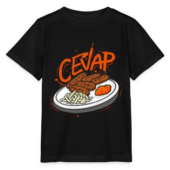 Cevap Saucisses Grillées Serbes Cevapi - T-shirt bio MINI CREATOR Stanley/Stella Enfant - noir - Devant - Mikhail (115cm)
