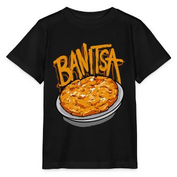 Banitsa Traditional Pastry Dish Banitsa - Stanley/Stella MINI CREATOR Kids’ T-Shirt - black - Front - Mikhail (115cm)