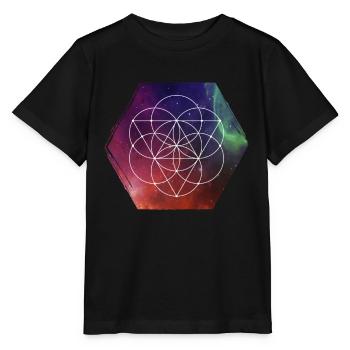 Heilige Geometrie - Samen des Lebens - Stanley/Stella Kinder T-Shirt MINI CREATOR  - Schwarz - Vorne - Mikhail (115cm)