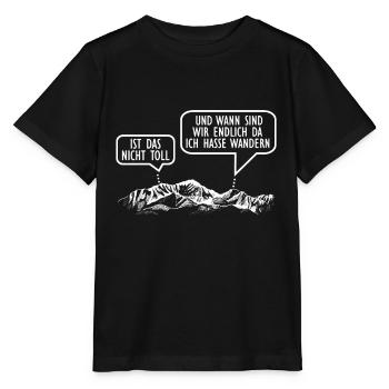 Wander Funshirt Lustiger Spruch Wandern Spaß - Stanley/Stella Kinder T-Shirt MINI CREATOR  - Schwarz - Vorne - Mikhail (115cm)