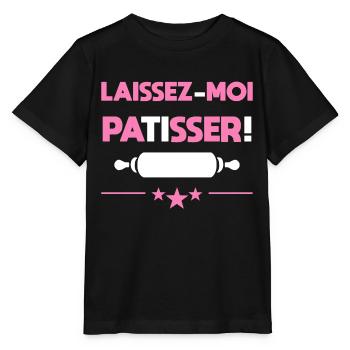Laissez-moi pâtisser ! Passionnées pâtisseries - T-shirt bio MINI CREATOR Stanley/Stella Enfant - noir - Devant - Mikhail (115cm)