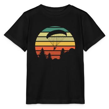 Paragliding, originelle Geschenkidee für Enthusiasten - Stanley/Stella Kinder T-Shirt MINI CREATOR  - Schwarz - Vorne - Mikhail (115cm)
