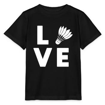 Love badminton, badistischer Humor, Geschenk-Idee Sport - Stanley/Stella Kinder T-Shirt MINI CREATOR  - Schwarz - Vorne - Mikhail (115cm)
