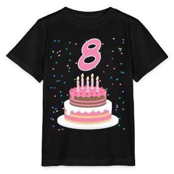 8 ans gâteau gâteau anniversaire anniversaire cadeau - T-shirt bio MINI CREATOR Stanley/Stella Enfant - noir - Devant - Mikhail (115cm)
