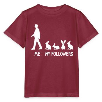I Mes followers Lapin Lapin Éleveur Lapin - T-shirt bio MINI CREATOR Stanley/Stella Enfant - bordeaux - Devant - Kain (125cm)