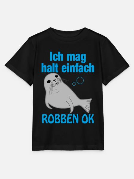 Ich Mag Robben Seerobben Spruch Lustig Geschenk - Stanley/Stella Kinder T-Shirt MINI CREATOR - Schwarz