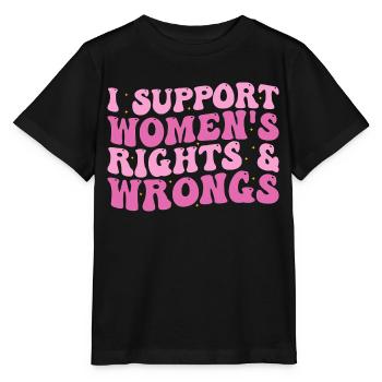 Ich unterstütze das Recht und Unrecht von Frauen - Stanley/Stella Kinder T-Shirt MINI CREATOR  - Schwarz - Vorne - Mikhail (115cm)