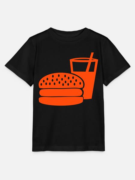 Burger - Fast Food - Stanley/Stella Kinder T-Shirt MINI CREATOR - Schwarz
