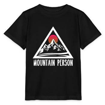 Mountain Person - Mountains Skiing Winter Snowboard - Stanley/Stella MINI CREATOR Kids’ T-Shirt - black - Front - Mikhail (115cm)