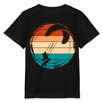 Kitesurfer Kitesurf Kitesurf - T-shirt bio MINI CREATOR Stanley/Stella Enfant - noir - Devant - Mikhail (115cm)