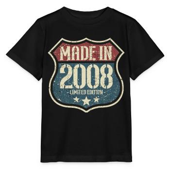 2008 geburtstag perspektive - Stanley/Stella Kinder T-Shirt MINI CREATOR  - Schwarz - Vorne - Mikhail (115cm)
