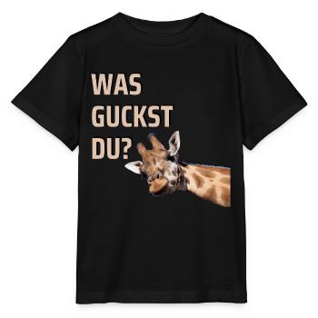 WAS GUCKST DU? - Stanley/Stella Kinder T-Shirt MINI CREATOR  - Schwarz - Vorne - Mikhail (115cm)