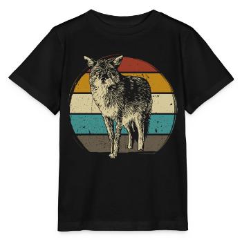 Coyote Coyote Animal Wild Animal - Stanley/Stella MINI CREATOR Kids’ T-Shirt - black - Front - Mikhail (115cm)