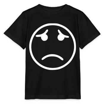 Emoji sketch sad white - Stanley/Stella MINI CREATOR Kids’ T-Shirt - black - Front - Mikhail (115cm)
