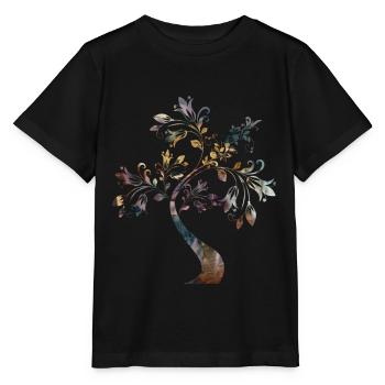 Cadeau ésotérique de l'arbre de vie - T-shirt bio MINI CREATOR Stanley/Stella Enfant - noir - Devant - Mikhail (115cm)