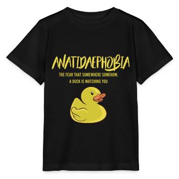Anatidaephobia - Angst vor Enten - Stanley/Stella Kinder T-Shirt MINI CREATOR  - Schwarz - Vorne - Mikhail (115cm)