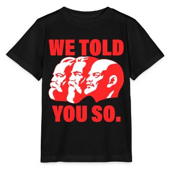 Marx, Engels et Lénine communiste Dicta - T-shirt bio MINI CREATOR Stanley/Stella Enfant - noir - Devant - Mikhail (115cm)