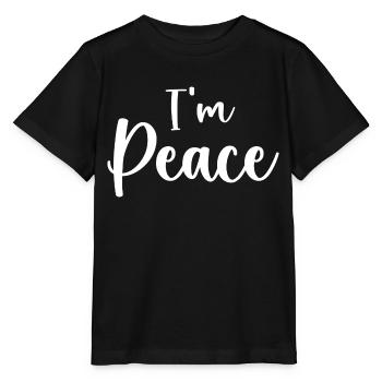 Ich komme in Frieden Ich bin Frieden Lustiges Paar - Stanley/Stella Kinder T-Shirt MINI CREATOR  - Schwarz - Vorne - Mikhail (115cm)
