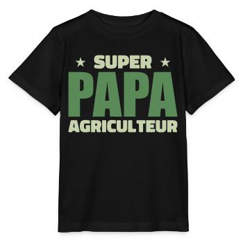 Super farmer dad - Stanley/Stella MINI CREATOR Kids’ T-Shirt - black - Front - Mikhail (115cm)