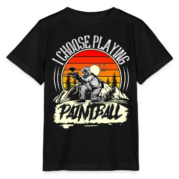 Paintball - Stanley/Stella Kinder T-Shirt MINI CREATOR  - Schwarz - Vorne - Mikhail (115cm)