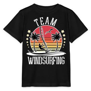 Windsurfing Windsurfer Windsurf Team - Stanley/Stella MINI CREATOR Kids’ T-Shirt - black - Front - Mikhail (115cm)