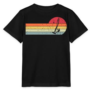 Windsurfing Windsurfer Windsurf Vintage - Stanley/Stella MINI CREATOR Kids’ T-Shirt - black - Front - Mikhail (115cm)