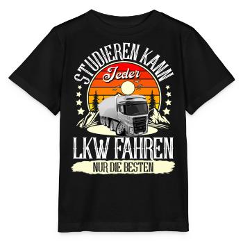 LKW Fahrer - Stanley/Stella Kinder T-Shirt MINI CREATOR  - Schwarz - Vorne - Mikhail (115cm)